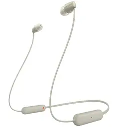 Навушники бездротові Sony WI-C100 Beige BT 5.0, IPX4, SBC, AAC, Wireless, Mic