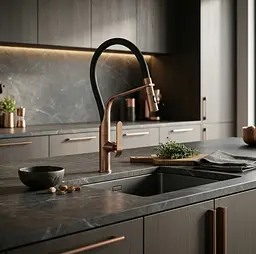 Змішувач для кухні Rea Castor із гнучким виливом black brushed copper REA-B4320 - мініатюра 2