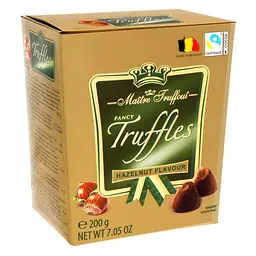 Цукерки трюфельні Maitre Truffout Fancy Truffles Hazelnut Flavour 200 г