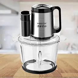 Багатофункціональний блендер Sokany SK-06011 скляна чаша 5в1 1000Вт 3.5л - мініатюра 4