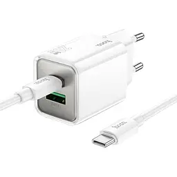 Адаптер мережевий HOCO Type-C to Type-C cable Glorious N46 |1USB/1Type-C, 20W/3A, PD/QC|