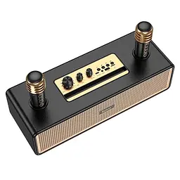 Акустика караоке Hoco BS63 Graceful wireless dual-mic BT5.4 бездротова з 2 мікрофонами - мініатюра 3