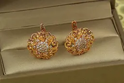 Сережки Xuping Jewelry Окамі 1,7 см золотисті