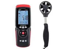 Анемометр професійний USB 0,3-45м/с, 0-45°C Benetech 19,4x7,3x3,8 см hoz0010075 - мініатюра 2