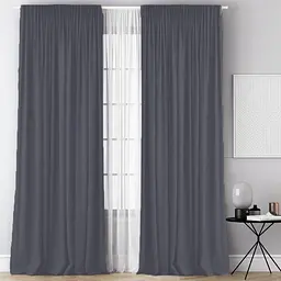 Комплект штор блекаут матовий сталевий 2 шт 150х200