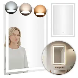 Прямокутне дзеркало ModernHome з LED-підсвічуванням (50х70 см) - мініатюра 2