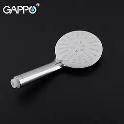 Душова система Gappo G2402-8, вилив - перемикач на лійку, білий/хром, Хром - мініатюра 5