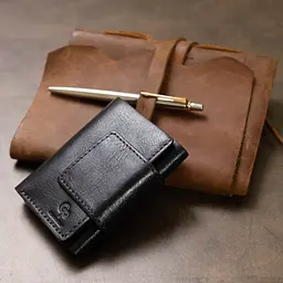 Чоловіче шкіряне портмоне GRANDE PELLE 7х10х1,5 см acs0018638 - мініатюра 9