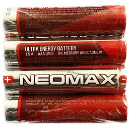 Батарейка NEOMAX LR03 4шт AAA лужна Alkaline у плівці