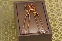 Сережки підвіски Xuping Jewelry шпильки 6 см золотисті