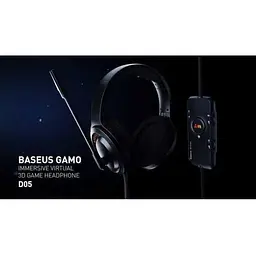Навушники Baseus Gamo Immersive Virtual 3D Game Headphone D05 (PC) версія для ПК чорні NGD05-01 - мініатюра 3