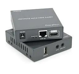 Подовжувач HDMI сигналу через UTP-кабель VEGGIEG VHD010 Extender KVM 60m - мініатюра 2