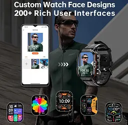 Смарт-годинник Oukitel BT-20 IP68 AMOLED Black-Orange - мініатюра 6