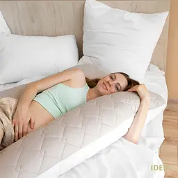 Подушка для вагітних Ideia П-подібна, 140x75x20 см, сірий (8-33724 сіро/біла) - мініатюра 2