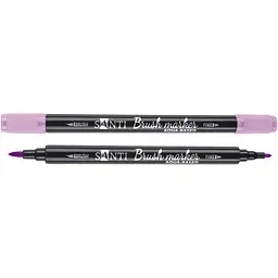 Маркер акварельний Santi Brush Marker SWB-10 рожевий двосторонній 6 шт. (391066)