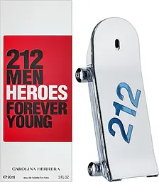 Оригінал Carolina Herrera 212 Men Heroes Forever Young 90 мл Туалетна вода - мініатюра 2