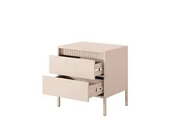 Тумба приліжкова Perfect Home Сенсо / Senso 2S/53 з 2 шухлядами Беж (PFH-092035) - мініатюра 2