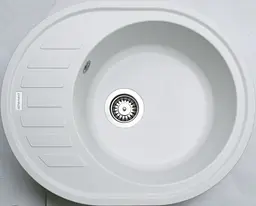 Кухонна мийка Adamant Ovum 615x495x200 білий 000008380, Білий - мініатюра 2
