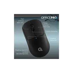 Мишка OfficePro M307B Silent Click Wireless/Bluetooth Black (M307B) - мініатюра 11