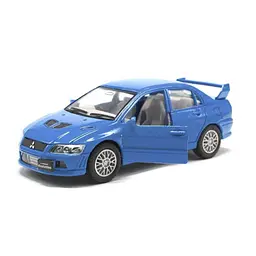 Колекційна машинка Mitsubishi Evolution VII KT5052W (Blue) масштаб 1:42 Kinsmart