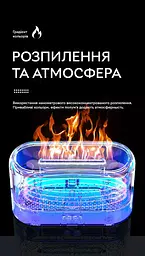 Зволожувач повітря портативний iFLAME J5-7 colors аромадифузор електричний, ефект полум'я Kinscoter 17х7,5х10,5 см hoz0012413 - мініатюра 9