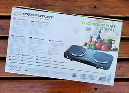 Плита двоконфоркова електрична кухонна Esperanza EKH010K настільна переносна електроплита дискова - мініатюра 8