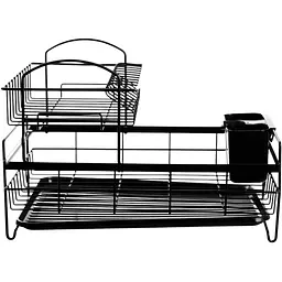 Сушка для посуду Ringel Raum багатоярусна чорна метал 44.3x31x30 см (RG-022b) - мініатюра 2
