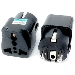 Перехідник US/UK/AU to EU Dynamode (EU Adapter black) - мініатюра 3