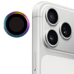 Захисне скло Metal Classic на камеру (у упак.) для Apple iPhone 17 Pro (6.3) / 17 Pro Max (6.9) Бузковий / Rainbow - мініатюра 3