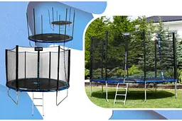 Батут із внутрішньою сіткою THUNDER OUTSIDE PRO 8FT 244 см Black/Blue - мініатюра 4