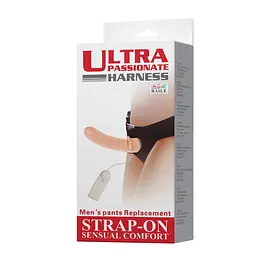 Страпон з вібрацією Baile Ultra Passionate Harness, 20 см (тілесний) - мініатюра 8