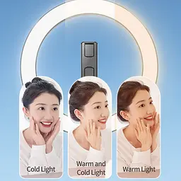 Кільцева LED-лампа для селфі Usams US-ZB323 10-inch Fill Light 1200mAh Black - мініатюра 3