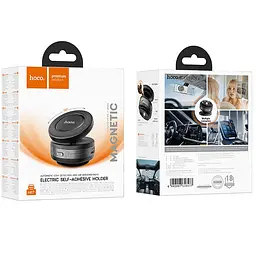 Автотримач Hoco H87 Dragon electric suction cup magnetic universal Black / Metal gray - мініатюра 6