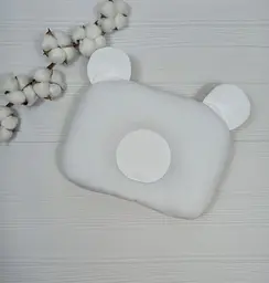 Дитяча ортопедична подушка 24×32 для новонароджених a.l.babybox Фламінго Білий - мініатюра 2