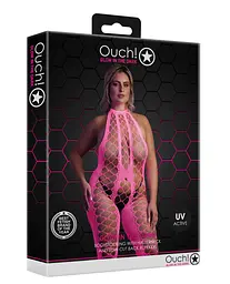 Бодістокінг Ouch! Bodystocking With Halterneck Pink, XL/4XL - мініатюра 3