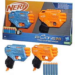 Набір іграшкових бластерів Hasbro Nerf Elite 2.0 Trio Combo Pack (F6786) - мініатюра 2