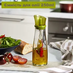 Диспенсер для олії BOTTLE пляшка для олії та оцту із ситечком для трав 250 мл - мініатюра 2