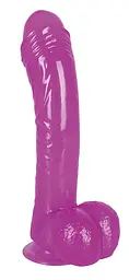 Фалоімітатор з мошонкою фіолетовий Ready Mate Softdildo - мініатюра 4