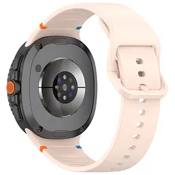 Силіконовий ремінець на смарт годинник Samsung Galaxy Watch 8 40mm/8 Classic 46mm/8 44mm, Silicone, light pink, зі зручною застібкою, на фітнес браслет, ArmorStandart (ARM86866) - мініатюра 2