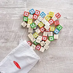 Дерев'яні кубики Melissa&Doug Азбука/Цифри 50 елементів (MD1900) - мініатюра 4