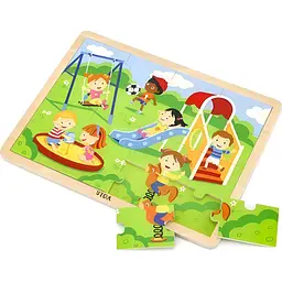 Дерев'яний пазл Viga Toys Парк розваг 16 елементів (51454) - мініатюра 2