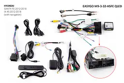 Штатна автомагнітола EasyGo M9-3-32-HSFE QLED Hyundai Santa Fe, iX-45 2012-2018 - мініатюра 2