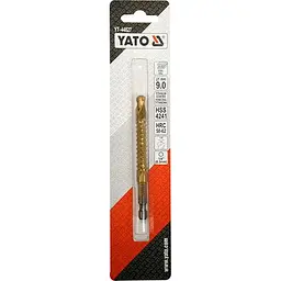Свердло фрезерувальне по металу YATO HSS-TIN, Ø= 9мм, l= 102мм, HEX - 1/4 (YT-44827) - мініатюра 4