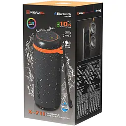 Портативна акустика Real-EL X-711 Black (EL121600026) - мініатюра 9