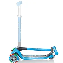 Самокат Globber Primo Foldable Lights Led блакитний (432-101-2) - мініатюра 5