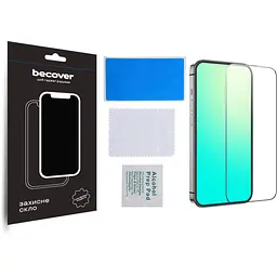 Захисне скло BeCover для Apple iPhone 15 Black (709719) - мініатюра 2