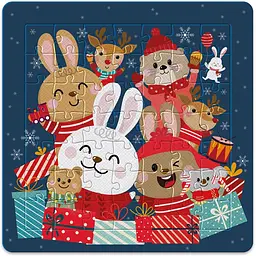 Пазли тришарові Interdruk Christmas Happy Friends 49 шт. (376336) - мініатюра 2