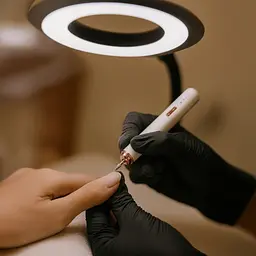 Акумуляторний фрезер для манікюру та педикюру Beautylushh 25805, 15000 об/хв, набір із 7 фрез, білий - мініатюра 2