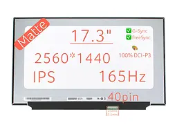 Матриця NE173QHM-NY6 екран для ноутбука 17.3" IPS 165Hz 2560×1440, матова, 40pin, Slim, narrow border 382mm 300 cd/m2, 85/85/85/85, 1000:1 , Slim, 17,3", 2560×1440, 40pin, матова, 165Hz