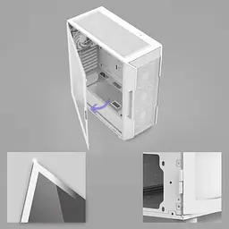 Корпус Zalman I3 Neo V2 Tempered Glass без БЖ White (I3NEOV2WHITE) - мініатюра 15